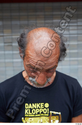 Head Man White Casual Slim Bald Street photo references